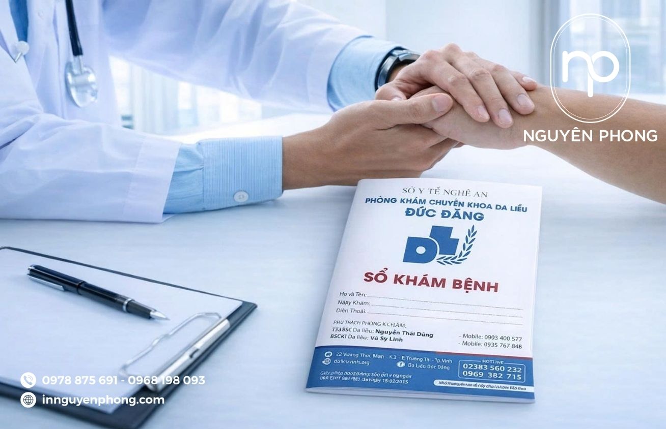 Sổ khám bệnh đẹp thể hiện sự chuyên nghiệp của cơ sở y tế